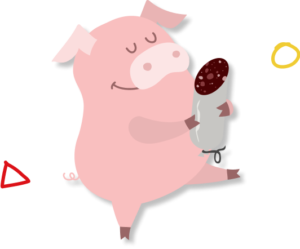 Illustration Cochon Saucisson